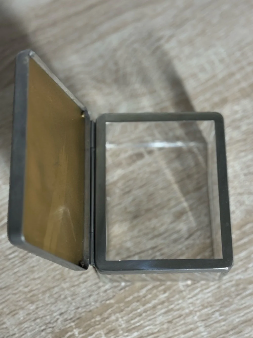 Vintage German Glass Jewelry Box Starburst Lid Trinket Box
